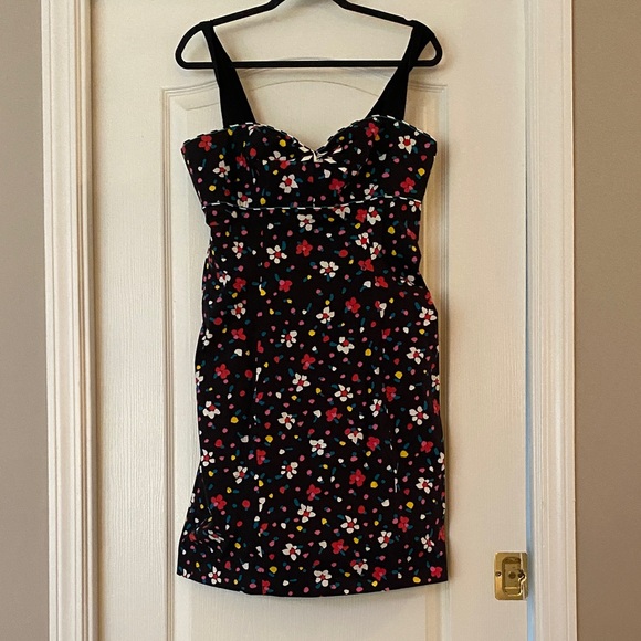 Marc Jacobs Dresses & Skirts - NWT Marc Jacobs Black Dress with Multicolor Polka Floral Print